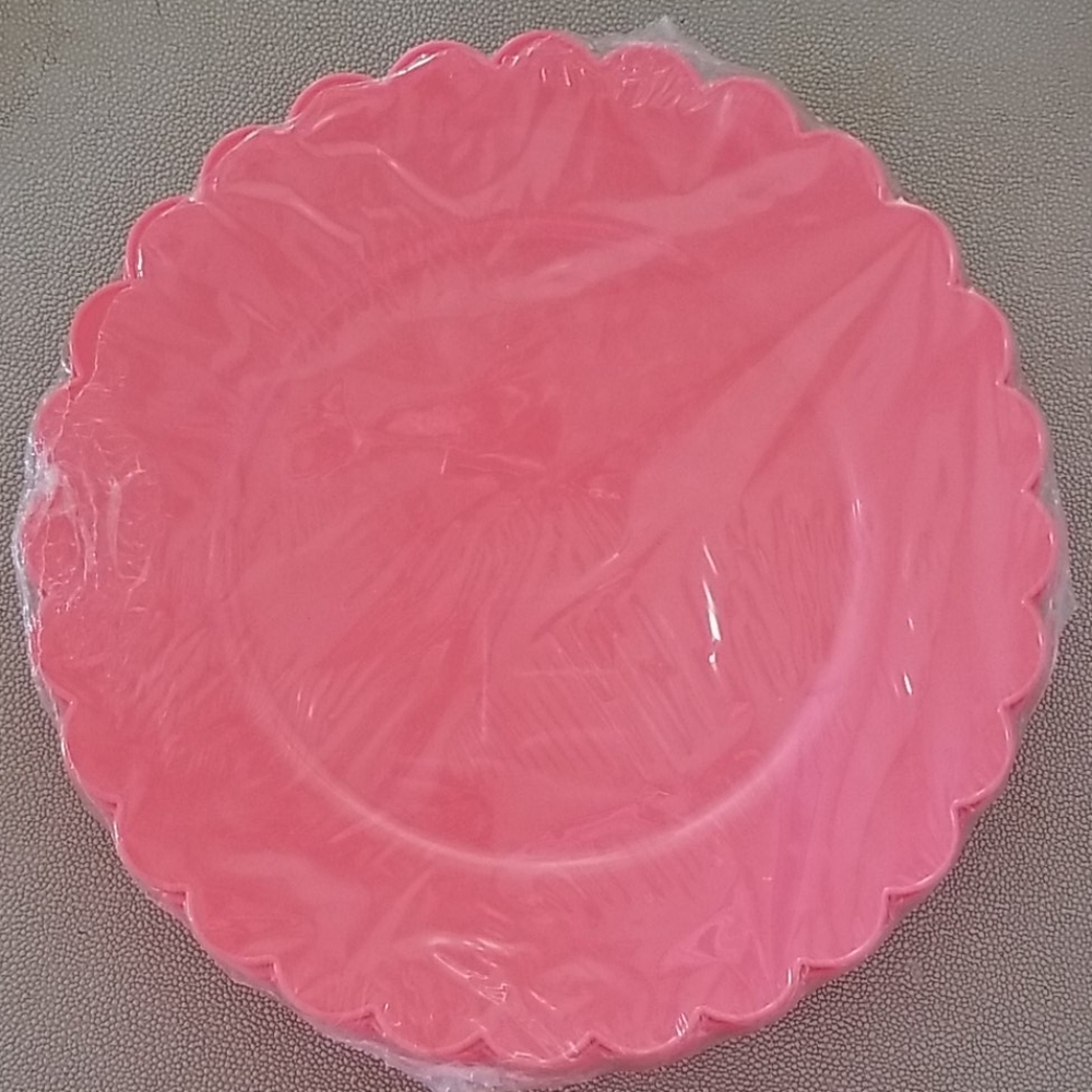 10 New Pink Spritz Plastic Plates Girls Party